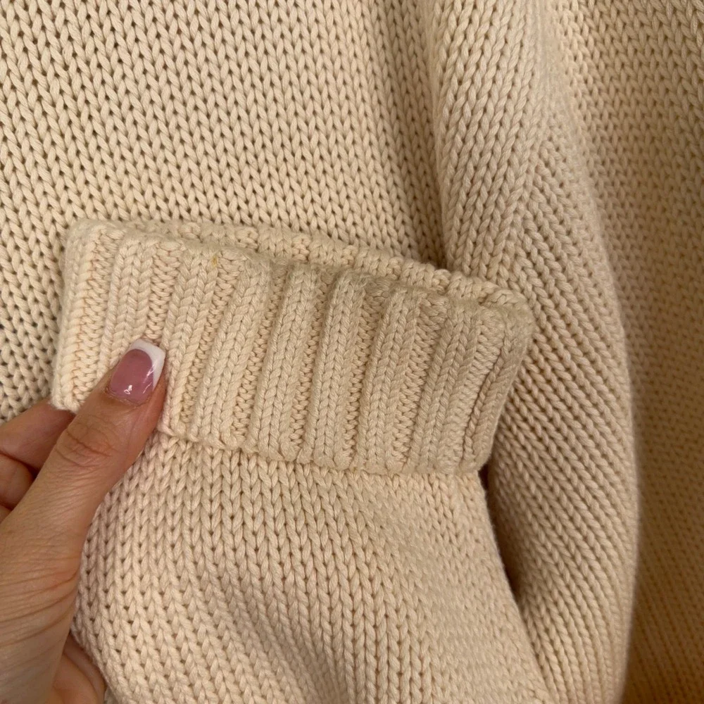Vintage Polo Ralph Lauren Sweater Mens XL Cream American Flag Knit Preppy USA
